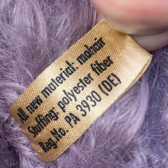 Hermann Queen Mum 168/500 Purple Mohair Bear. Limited Edition. 100th Birthday. - Picture 3 of 11